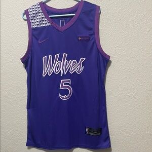 Minnesota Timberwolves Purple Jersey. Nearly New- Worn Once. 22 1/2 Pit To Pit.